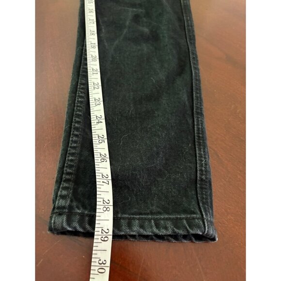 Sezane Denim High Rise Button Fly Brut Jeans in Black Gray Size 28 - Picture 10 of 13